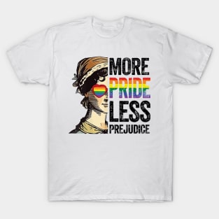 More Pride Less Prejudice Lgbt Gay Proud Ally Pride Month T-Shirt